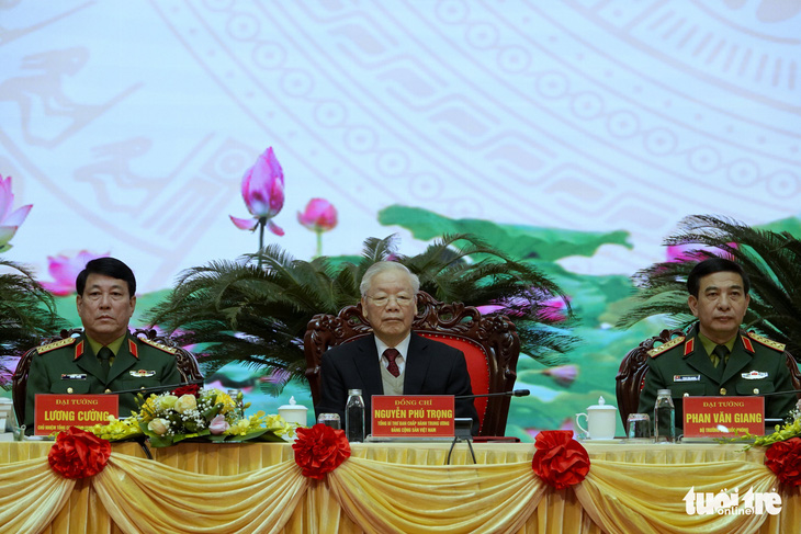 Tổng bí thư Nguyễn Phú Trọng dự Hội nghị Quân chính toàn quân 2022 - Ảnh 2.
