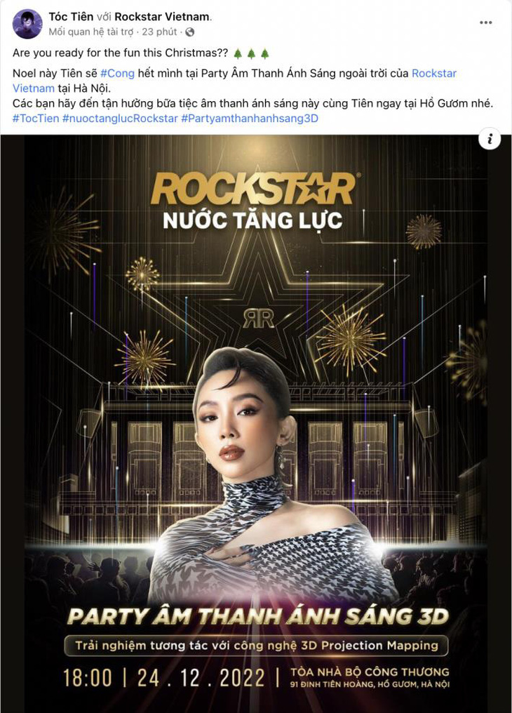 Tóc Tiên, JustaTee hẹn fan ‘quẩy’ party Noel tại Hà Nội - Ảnh 1.