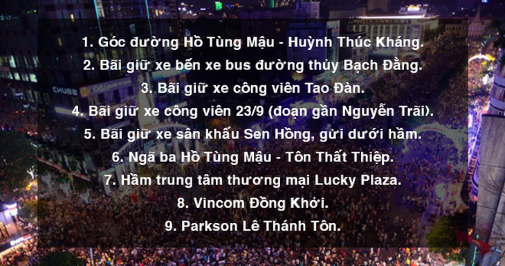 Top 9 điểm giữ xe số dzách cho đêm giao thừa 2022 ở Sài Gòn - Ảnh 1.