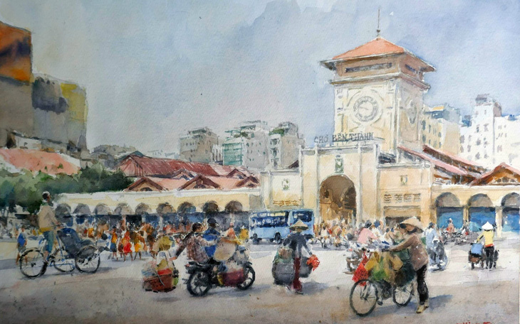 Lưu giữ vẻ đẹp các di sản của Sài Gòn qua góc nhìn ký họa đô thị