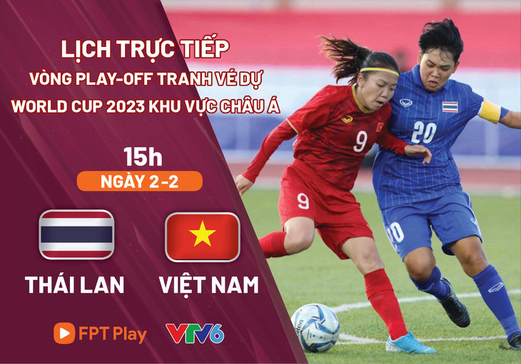 Lịch trực tiếp play-off dự World Cup 2022: Tuyển nữ Việt Nam - Thái Lan - Ảnh 1.