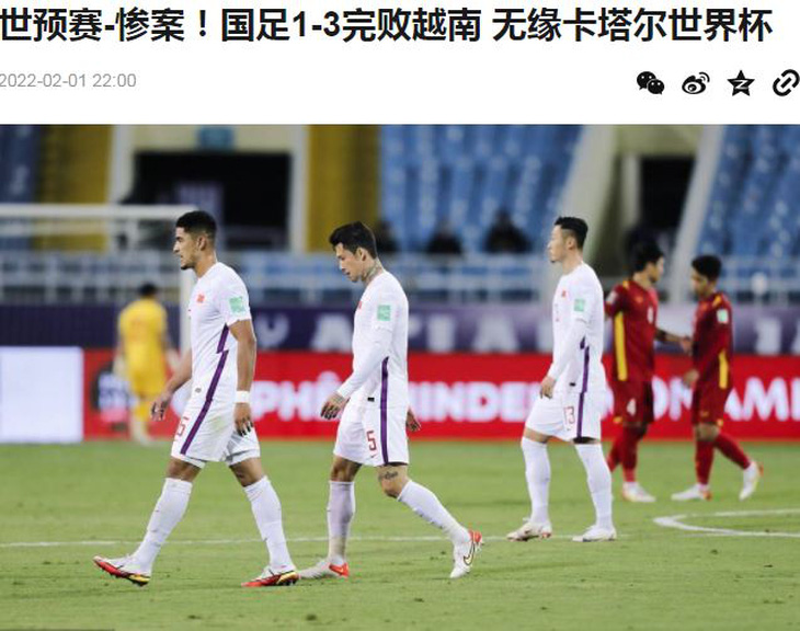 Trang Sina Sports: Thua Việt Nam 1-3, Trung Quốc khởi đầu năm con hổ quá... xấu hổ - Ảnh 1.