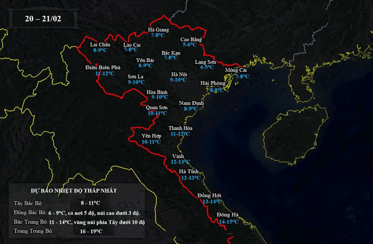 Không khí lạnh cực mạnh tràn về, miền Bắc mưa lớn, nhiệt độ giảm sâu - Ảnh 2.