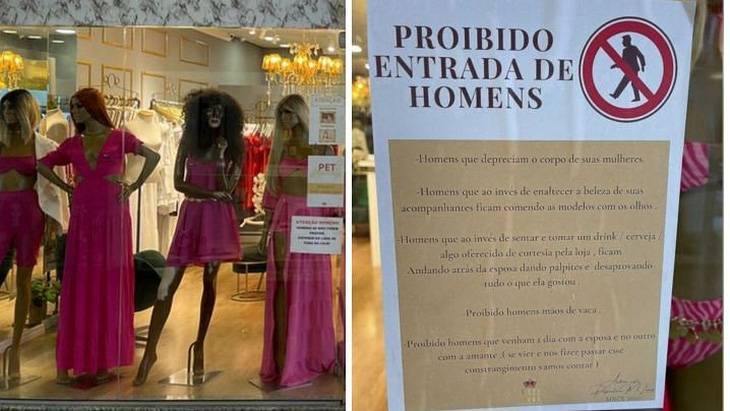 Cửa hàng quần áo nữ ở Brazil cấm đàn ông nhưng mở cửa cho thú cưng - Ảnh 1.