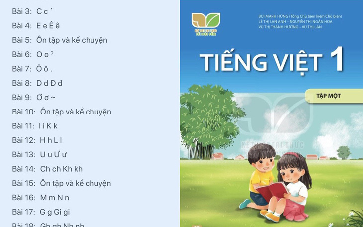 Lạ lùng sách Tiếng Việt 1 không dạy chữ 