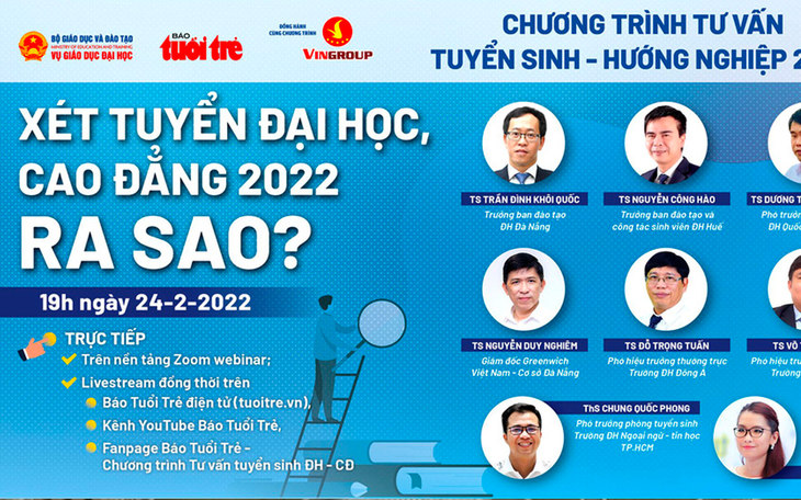 Trực tiếp: Tư vấn xét tuyển đại học, cao đẳng 2022