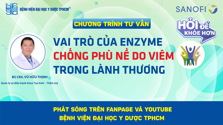 Chương trình tư vấn: Vai trò của Enzyme chống phù nề do viêm trong lành thương - Ảnh 3.