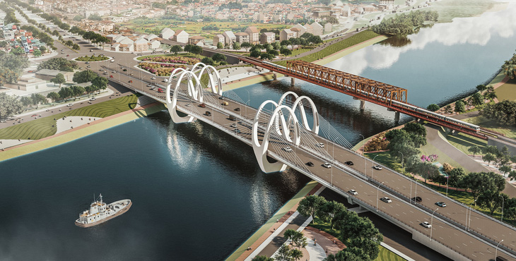 Tách riêng đường bộ, đường sắt theo phương án kiến trúc của dự án cầu Đuống mới - Ảnh 1.