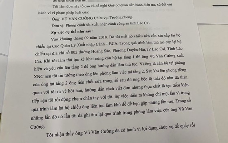 Không có căn cứ khẳng định đại tá công an ở Lào Cai có hành vi quấy rối tình dục - Ảnh 1.