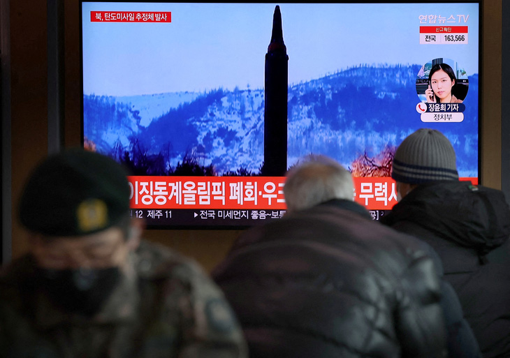 Mỹ, Hàn, Nhật lên án vụ phóng tên lửa của Triều Tiên - Ảnh 1.