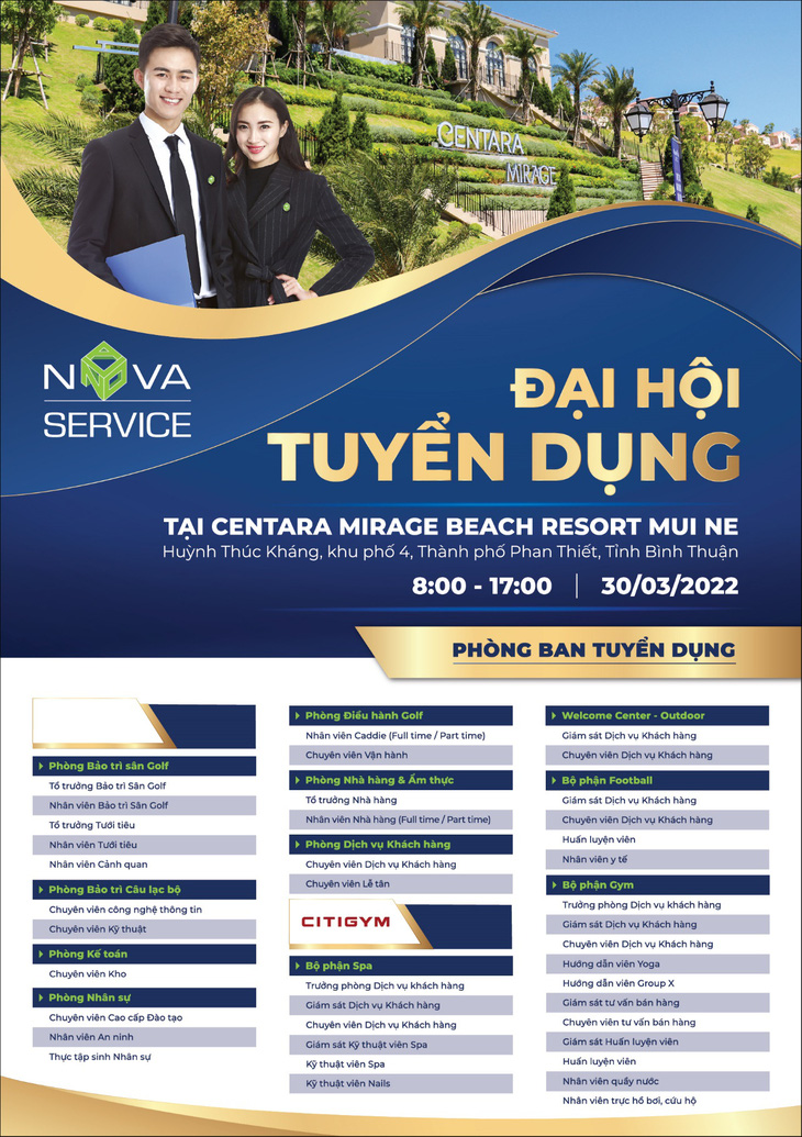 Nova Service tổ chức Đại hội tuyển dụng tại Centara Mirage Beach Resort Mui Ne - Ảnh 1.