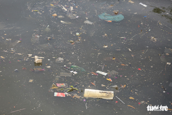 Xuyệt cá náo loạn, rác trôi thành dòng trên kênh Nhiêu Lộc - Thị Nghè - Ảnh 2.