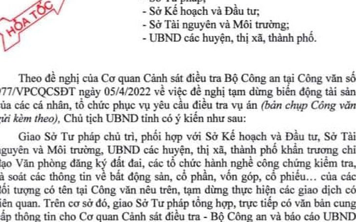 Hỏa tốc rà soát thông tin, biến động tài sản tại Quảng Ngãi liên quan 4 lãnh đạo FLC đã bị bắt