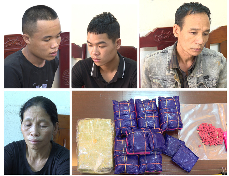 Bắt 4 nghi phạm chuyển ma túy đá và heroin từ Lào sang Việt Nam - Ảnh 1.