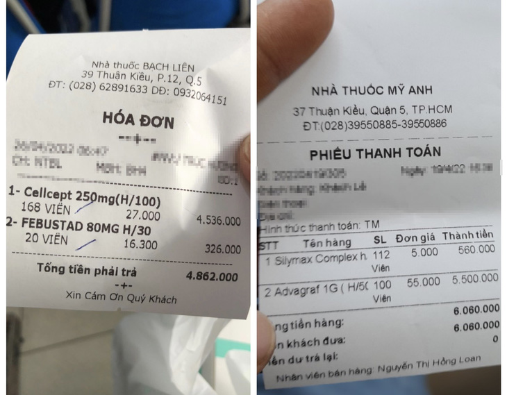 Chợ Rẫy hết thuốc, bệnh nhân ghép thận phải chi số tiền lớn mua thuốc bên ngoài - Ảnh 2.