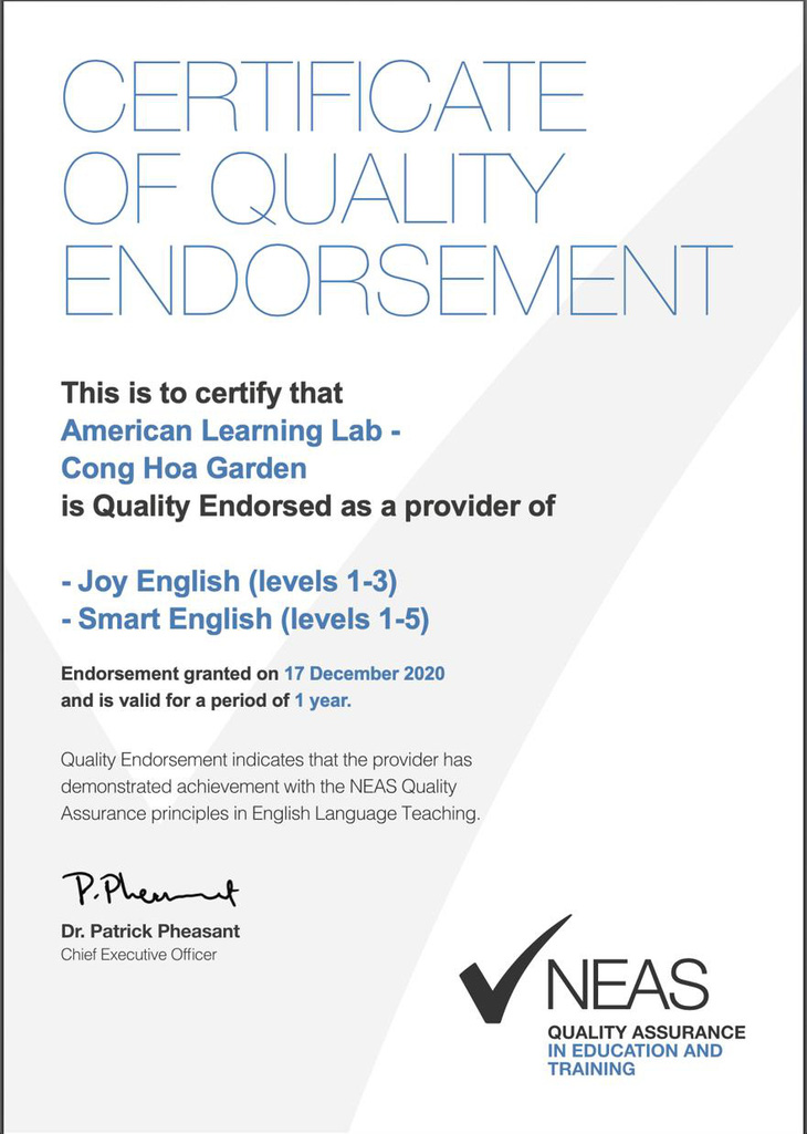 American Learning Lab đạt hai chứng nhận quốc tế - Ảnh 1.