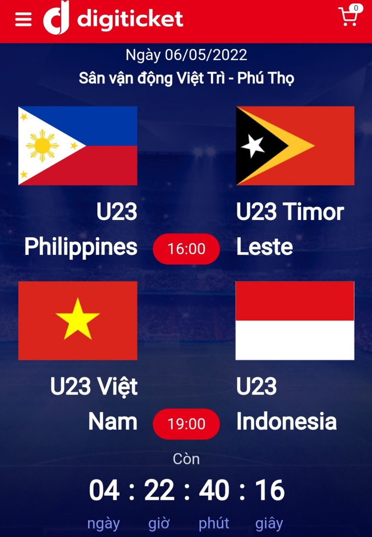 Vật vã mua vé online xem U23 Việt Nam tại SEA Games 31 - Ảnh 1.