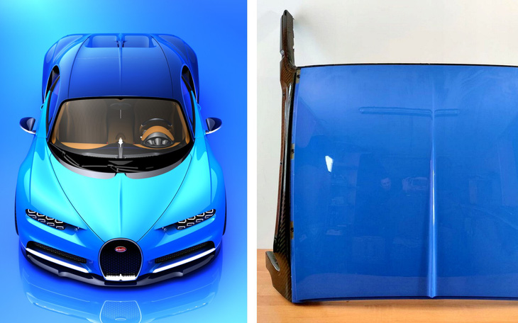 Trần xe Bugatti Chiron được rao bán hơn 1 tỉ đồng, vẫn 