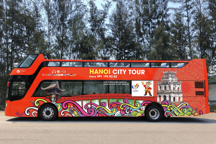 Hà Nội miễn phí vé xe buýt du lịch 2 tầng cho đại biểu tham dự SEA Games 31 - Ảnh 2.
