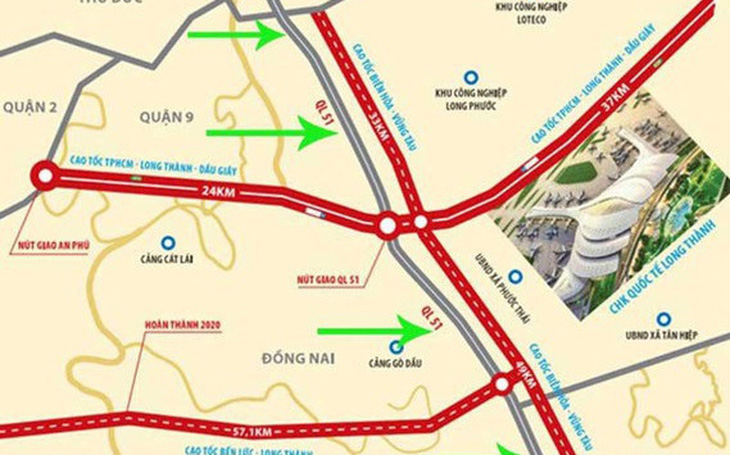 Đồng Nai dành hơn 2.600 tỉ làm giai đoạn 1 tuyến cao tốc Biên Hòa - Vũng Tàu