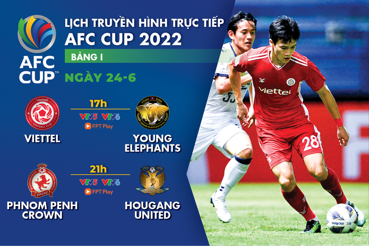 Lịch trực tiếp AFC Cup 2022: Viettel - Young Elephants - Ảnh 1.