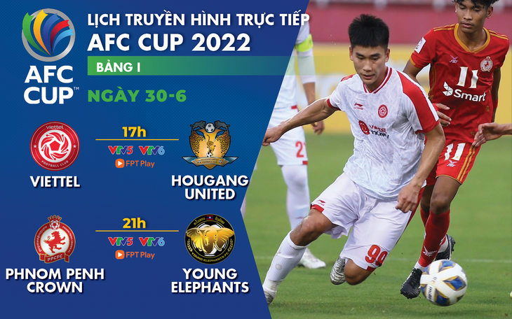 Lịch trực tiếp AFC Cup 2022: Viettel - Hougang United