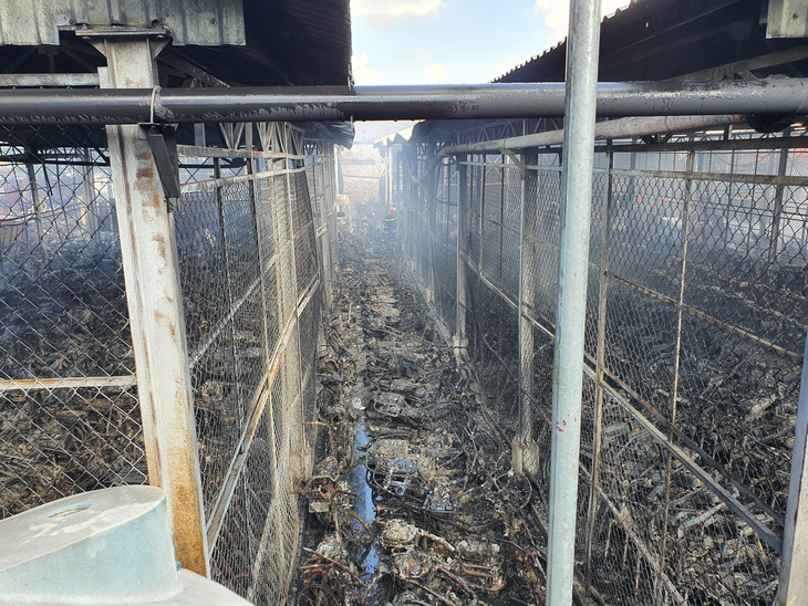Cận cảnh bên trong bãi xe tang vật và vi phạm bị cháy của Phòng CSGT TP.HCM - Ảnh 6.