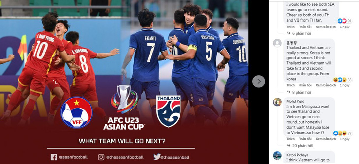 Cổ động viên châu Á: U23 Việt Nam và Thái Lan sẽ vào tứ kết... làm rạng danh Đông Nam Á - Ảnh 1.