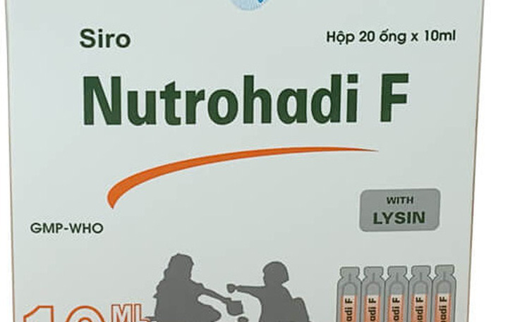 Cục Quản lý dược thông báo thu hồi thêm 1 lô thuốc Siro Nutrohadi F