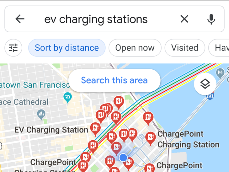 Google Maps thử nghiệm tính năng chỉ đường riêng cho xe điện, hybrid - Ảnh 1.