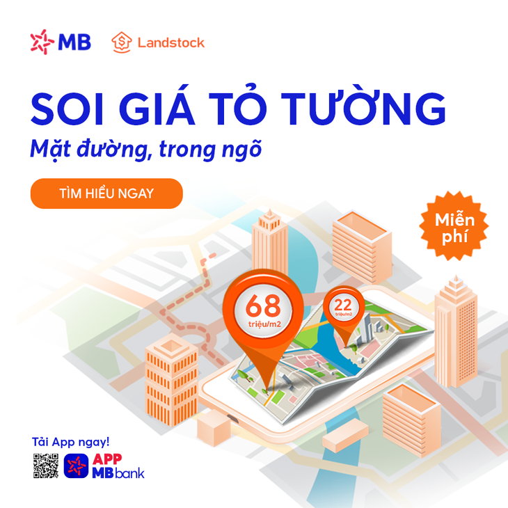‘Soi’ giá nhà đất miễn phí trên app MBBank - Ảnh 1.
