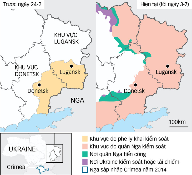 Ukraine mất Lugansk, cục diện ra sao? - Ảnh 1.