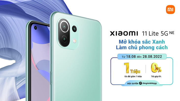 Xiaomi 11 Lite 5G NE phiên bản màu xanh bạc hà tại Thế Giới Di Động - Ảnh 1.