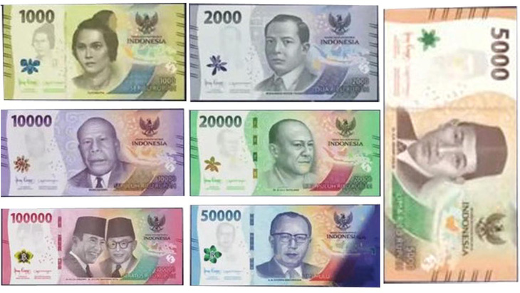 Indonesia phát hành 7 loại tiền giấy rupiah mới - Ảnh 1.
