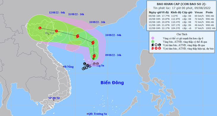 Bão số 2 đang hướng về miền Bắc, nhiều khả năng sẽ gây mưa lớn ở Bắc Bộ và Bắc Trung Bộ - Ảnh 1.