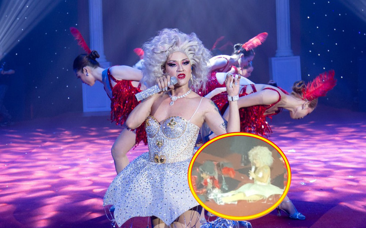 Thanh Duy bị vọp bẻ vì nhảy múa, đu dây cực sung trong live show "drag queen"
