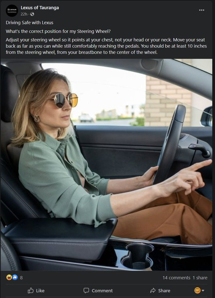 Đại lý Lexus dùng ảnh cabin Tesla để quảng cáo lái xe an toàn - Ảnh 1.