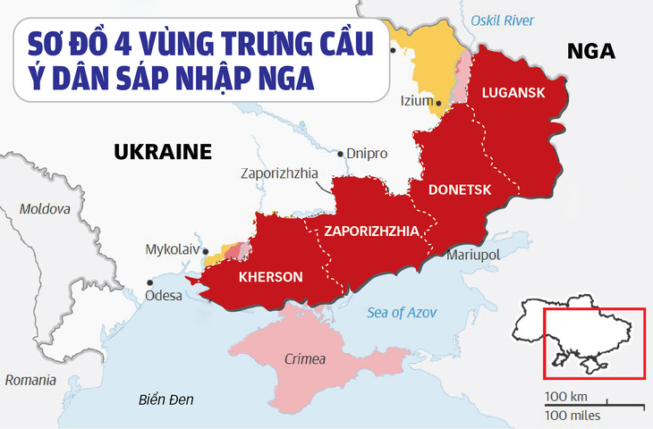 Bốn khu vực ở Ukraine thành tâm điểm chiến tranh - Ảnh 1.