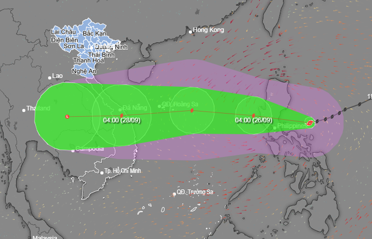 Bão Noru tăng lên cấp 14, giật cấp 17, di chuyển rất nhanh - Ảnh 1.