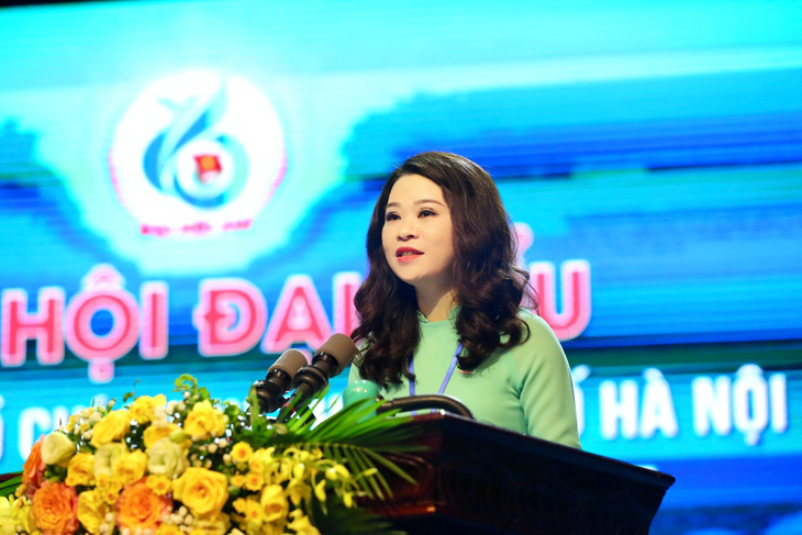Chị Chu Hồng Minh tái cử chức vụ bí thư Thành Đoàn Hà Nội - Ảnh 1.