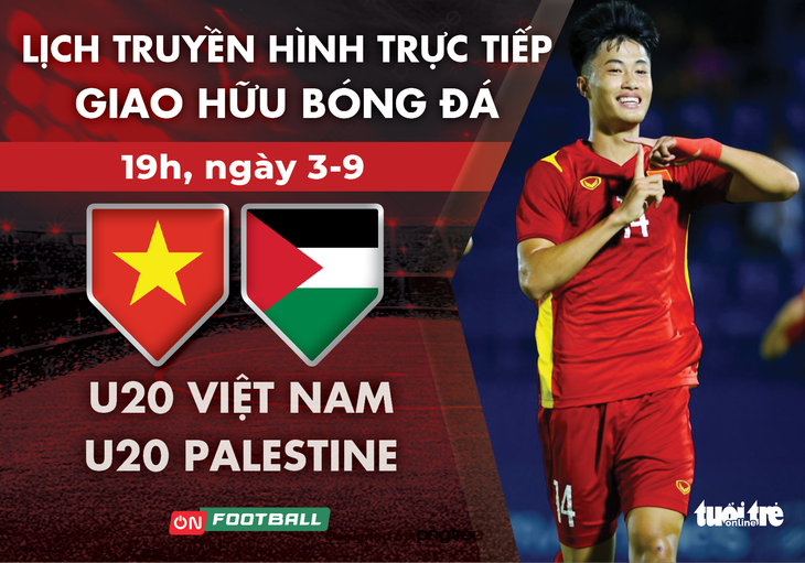Lịch trực tiếp giao hữu U20 Việt Nam - Palestine - Ảnh 1.
