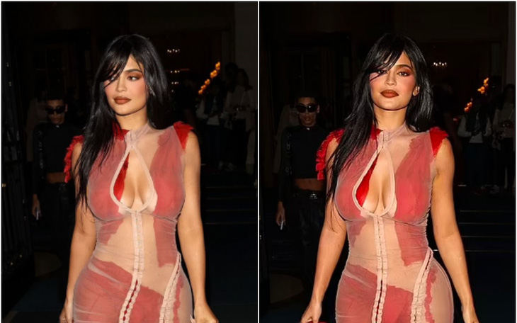 Kylie Jenner gây sốt với chiếc váy rách rưới như "cái bang"