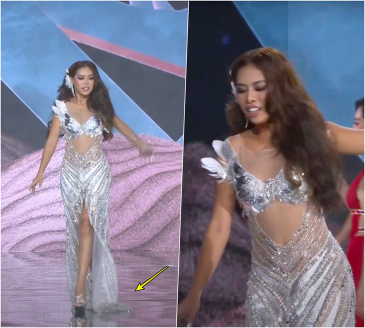 Loạt sạn váy áo trong đêm chung khảo Miss Grand Vietnam - Ảnh 2.