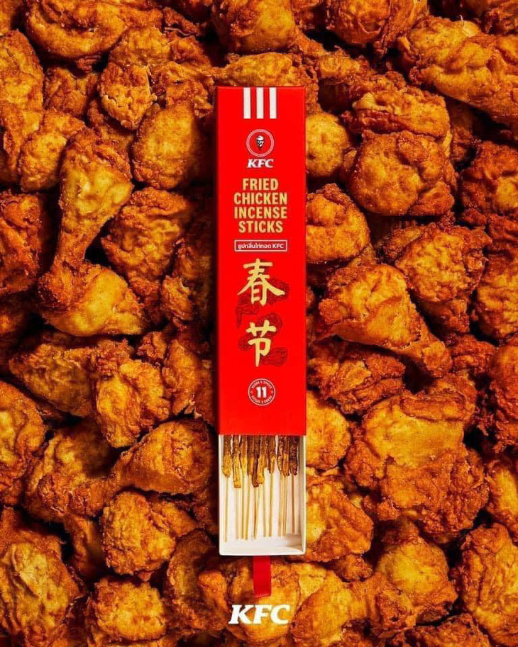 KFC Thái tung quảng cáo vị ngon trên từng nén nhang - Ảnh 3.