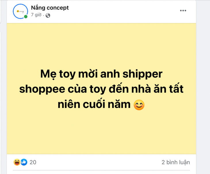 Bạn trẻ hào hứng trend 'Mời anh shipper ăn tất niên', mời giỡn nhưng yêu quý là thiệt - Ảnh 1.