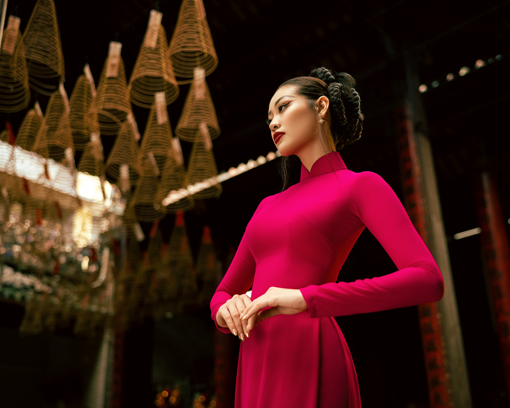 Hoa hậu Khánh Vân, Thúy Hằng, Ban Mai duyên dáng trong tà áo dài - Ảnh 6.