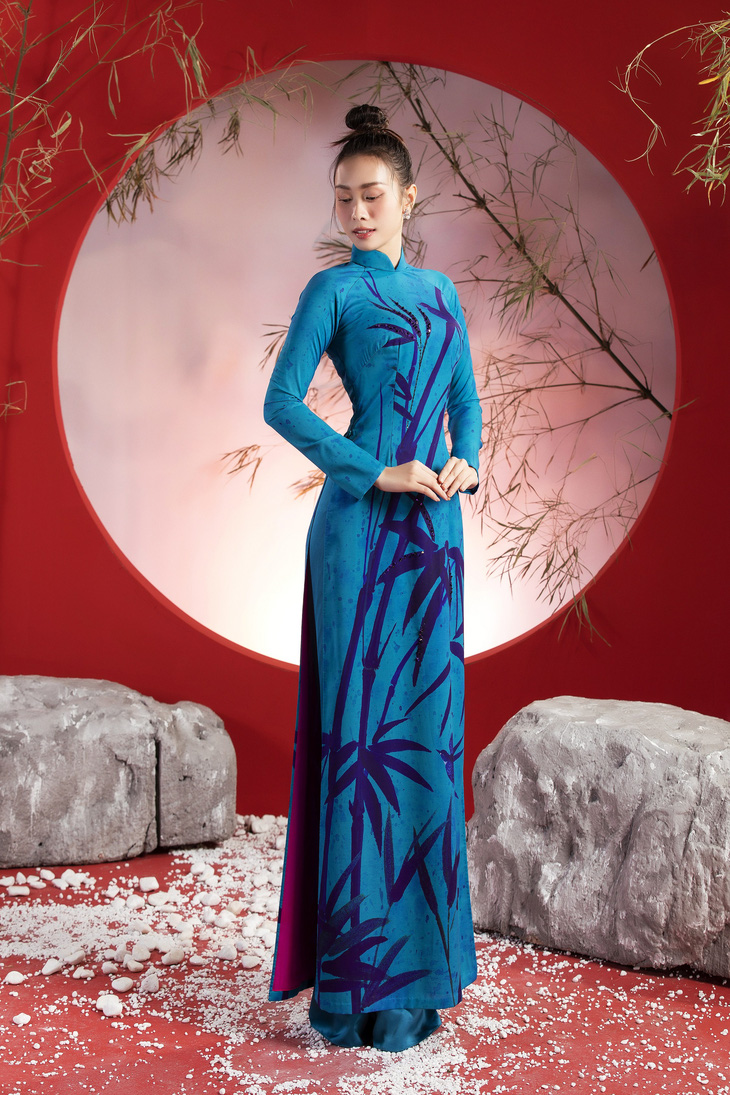 Đại sứ tre xanh Ban Mai khoe sắc cùng áo dài lấy cảm hứng từ tre - Ảnh 7.