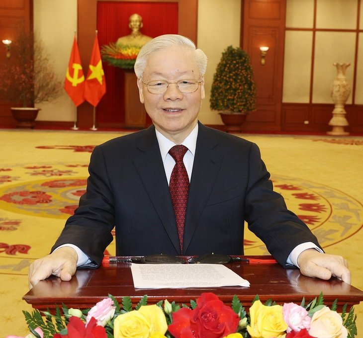 Tổng bí thư Nguyễn Phú Trọng chúc Tết toàn dân - Ảnh 1.