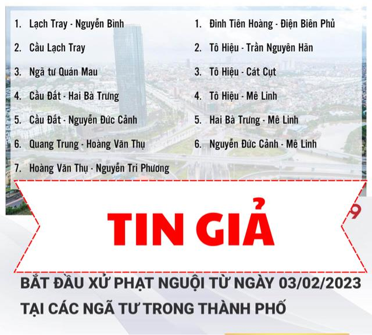 Phạt 10 triệu vì đăng tin Hải Phòng phạt nguội từ 3-2-2023 - Ảnh 1.