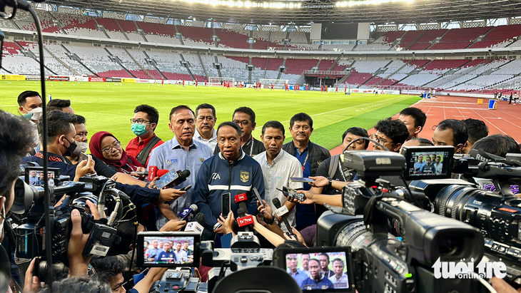 Bộ trưởng Indonesia đến sân động viên tuyển nhà: Trận gặp Việt Nam sẽ rất thú vị - Ảnh 1.